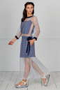 Клубное платье с расклешённой юбкой бирюзового цвета kl  185 No4|интернет-магазин vvlen.com