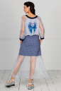 Клубное платье с расклешённой юбкой бирюзового цвета kl  185 No5|интернет-магазин vvlen.com