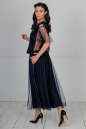 Женский костюм с юбкой-брюки темно-синего цвета kl  186-187 No1|интернет-магазин vvlen.com