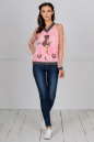 Блуза пудры цвета kl  1802 No1|интернет-магазин vvlen.com