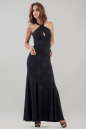 Вечернее платье с расклешённой юбкой темно-синего цвета 475.6 No0|интернет-магазин vvlen.com