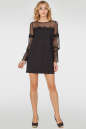 Коктейльное платье трапеция черного цвета 2752.47 No0|интернет-магазин vvlen.com