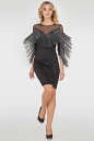 Коктейльное платье футляр черного цвета 2765.47 No0|интернет-магазин vvlen.com