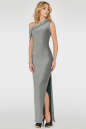 Вечернее платье с открытыми плечами серебристо-зеленого цвета 2783.98 No0|интернет-магазин vvlen.com