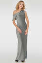 Вечернее платье с открытыми плечами серебристо-зеленого цвета 2783.98 No1|интернет-магазин vvlen.com