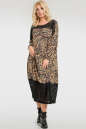 Платье оверсайз коричневого цвета 2715.17 No0|интернет-магазин vvlen.com