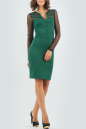 Офисное платье футляр темно-зеленого цвета 2456.47 No0|интернет-магазин vvlen.com