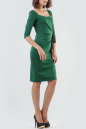 Коктейльное платье футляр зеленого с черным цвета 2582.47 No2|интернет-магазин vvlen.com