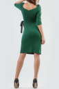 Коктейльное платье футляр зеленого с черным цвета 2582.47 No3|интернет-магазин vvlen.com