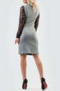 Офисное платье футляр серого цвета 2166.47 No2|интернет-магазин vvlen.com