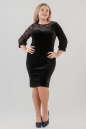 Платье футляр черного цвета 2638.26  No1|интернет-магазин vvlen.com