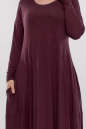 Платье оверсайз бордового цвета 2858.17 No1|интернет-магазин vvlen.com