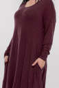 Платье оверсайз бордового цвета 2858.17 No4|интернет-магазин vvlen.com