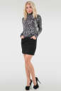 Повседневное платье гольф черного с фиолетовым цвета 1417.19 No0|интернет-магазин vvlen.com