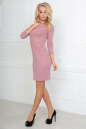 Повседневное платье футляр розового цвета 2218-1.92 No2|интернет-магазин vvlen.com