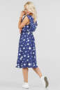 Летнее платье с пышной юбкой синего с белым цвета 2696.84 No2|интернет-магазин vvlen.com