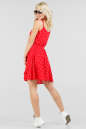 Летнее платье с расклешённой юбкой красного с белым цвета 2697.84 No2|интернет-магазин vvlen.com