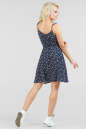 Летнее платье с расклешённой юбкой синего с белым цвета 2697.84 No3|интернет-магазин vvlen.com