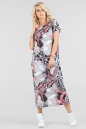 Летнее платье  мешок серого с розовым цвета 2705.5 No1|интернет-магазин vvlen.com