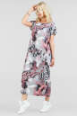Летнее платье  мешок серого с розовым цвета 2705.5 No2|интернет-магазин vvlen.com