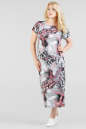 Летнее платье  мешок серого с розовым цвета 2705.5 No3|интернет-магазин vvlen.com