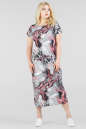 Летнее платье  мешок серого с розовым цвета 2705.5 No4|интернет-магазин vvlen.com