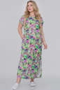 Летнее платье  мешок салатовый с сиреневым цвета 2917.84|интернет-магазин vvlen.com