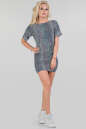 Летнее платье футляр синего тона цвета 1056.17|интернет-магазин vvlen.com