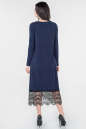 Повседневное платье трапеция синего цвета 2664.17 No2|интернет-магазин vvlen.com