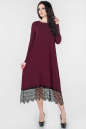 Повседневное платье балахон бордового цвета 2664.17|интернет-магазин vvlen.com