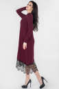 Повседневное платье балахон бордового цвета 2664.17 No1|интернет-магазин vvlen.com