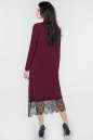 Повседневное платье балахон бордового цвета 2664.17 No2|интернет-магазин vvlen.com