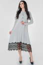 Вечернее платье балахон серебристого цвета 2664.98 No0|интернет-магазин vvlen.com