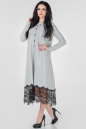 Вечернее платье балахон серебристого цвета 2664.98 No1|интернет-магазин vvlen.com