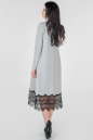 Вечернее платье балахон серебристого цвета 2664.98 No2|интернет-магазин vvlen.com
