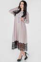Вечернее платье балахон серебристо-розового цвета 2664.98 No1|интернет-магазин vvlen.com