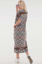 Летнее платье оверсайз коричневого с бирюзовым цвета 2711-1.17 No6|интернет-магазин vvlen.com