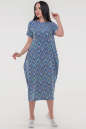 Летнее платье оверсайз синего тона цвета 2801-1.17|интернет-магазин vvlen.com