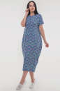 Летнее платье оверсайз синего тона цвета 2801-1.17 No1|интернет-магазин vvlen.com