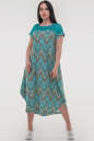 Летнее платье оверсайз бирюзового цвета 2481-3.17 No0|интернет-магазин vvlen.com