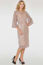 Коктейльное платье с пышной юбкой золотистого цвета 2762.10 No2|интернет-магазин vvlen.com
