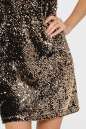 Коктейльное платье трапеция черного с золотистым цвета 2764.26 No1|интернет-магазин vvlen.com