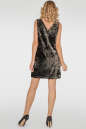 Коктейльное платье трапеция черного с золотистым цвета 2764.26 No3|интернет-магазин vvlen.com