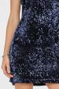 Коктейльное платье трапеция синего цвета 2764.26 No2|интернет-магазин vvlen.com