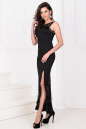 Вечернее платье с длинной юбкой черного цвета 2767-2.112 No1|интернет-магазин vvlen.com