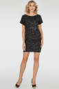 Коктейльное платье с открытой спиной черного цвета 2766.111 No0|интернет-магазин vvlen.com