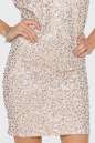 Коктейльное платье с открытой спиной золотистого цвета 2766.111 No1|интернет-магазин vvlen.com