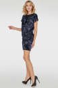 Коктейльное платье с открытой спиной синего цвета 2766.26 No1|интернет-магазин vvlen.com