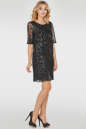 Коктейльное платье футляр черного цвета 2525-3.10 No2|интернет-магазин vvlen.com