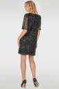 Коктейльное платье футляр черного цвета 2525-3.10 No3|интернет-магазин vvlen.com